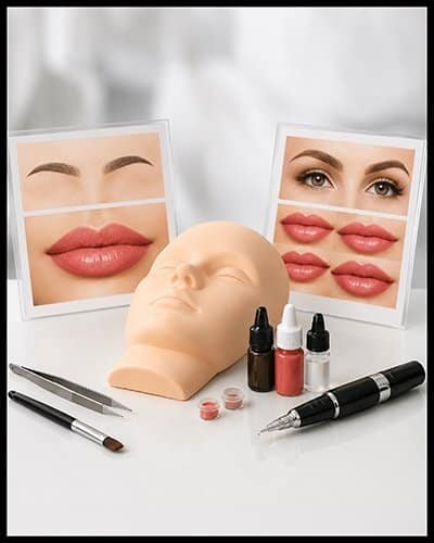 Beauty tools for lip and eyebrow enhancement, including lips, eyebrows, and makeup products.