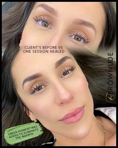 Brownude Edmonton Permanent Makeup Eyebrow Tattoo Color Correction